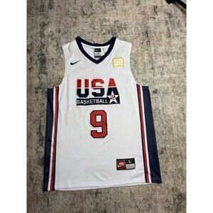 Nike Michael Jordan #9 1992 USA Dream Team Basketball Jersey Size L Olympics